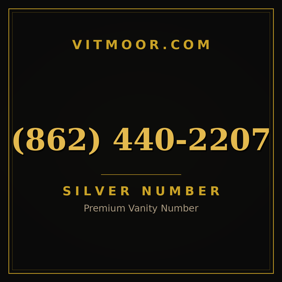 VITMOOR Silver premium number (862) 440-2207