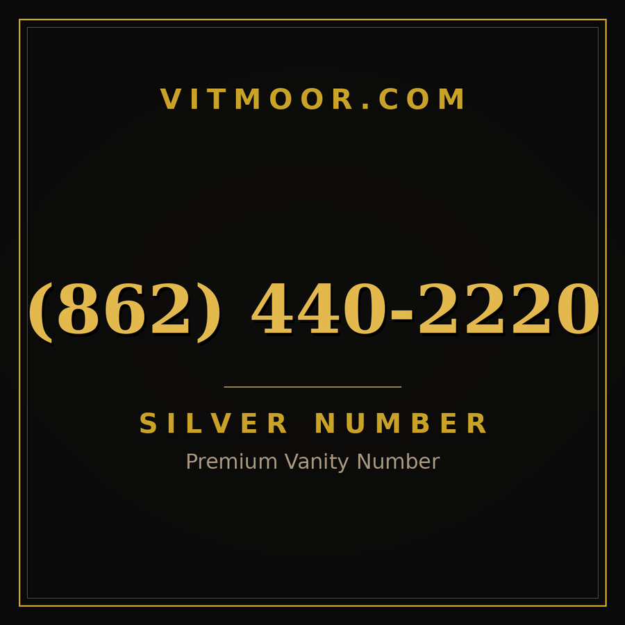 VITMOOR Silver premium number (862) 440-2220