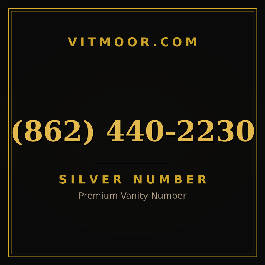 VITMOOR Silver premium number (862) 440-2230