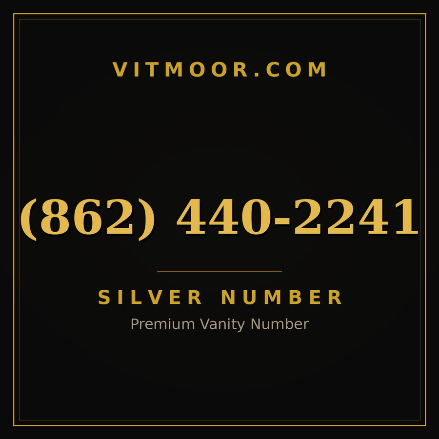VITMOOR Silver premium number (862) 440-2241