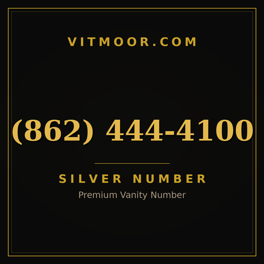 VITMOOR Silver premium number (862) 444-4100