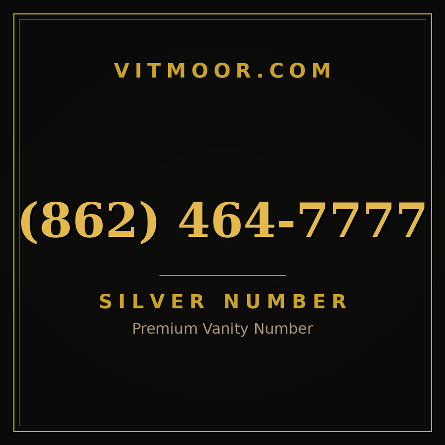 VITMOOR Silver premium number (862) 464-7777