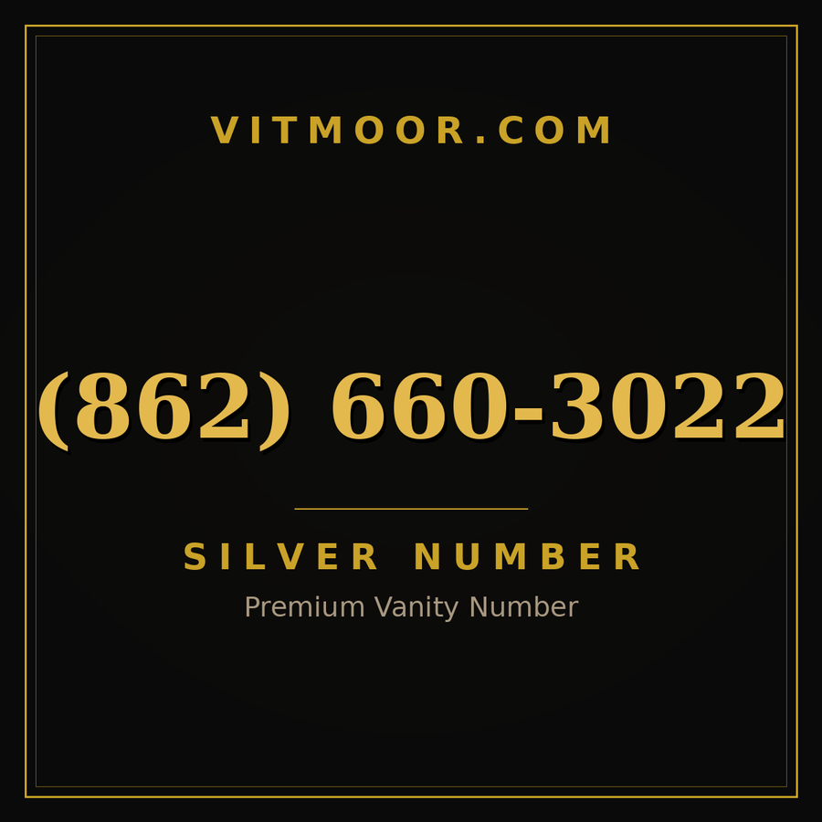 VITMOOR Silver premium number (862) 660-3022