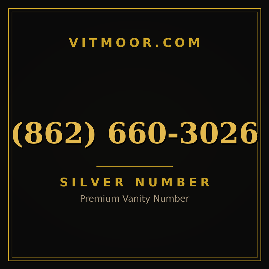 VITMOOR Silver premium number (862) 660-3026