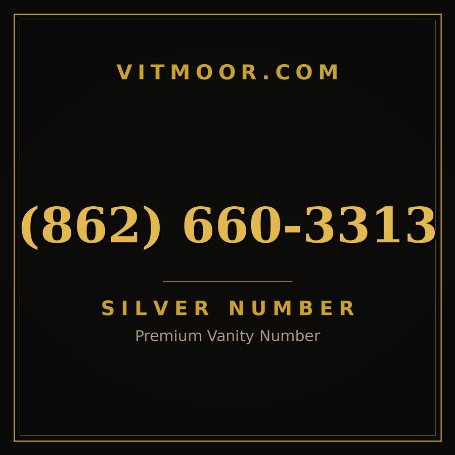 VITMOOR Silver premium number (862) 660-3313