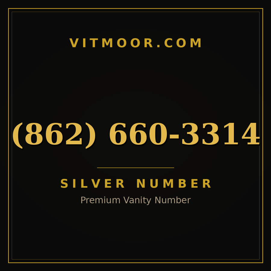 VITMOOR Silver premium number (862) 660-3314