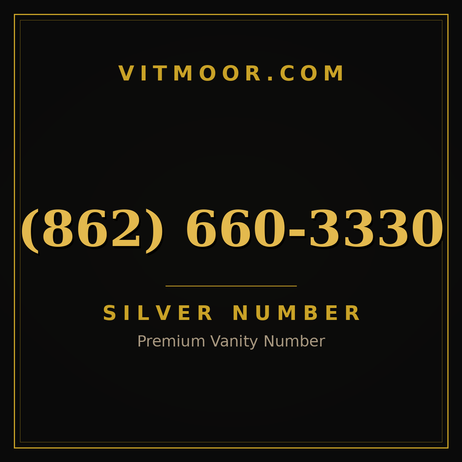 VITMOOR Silver premium number (862) 660-3330