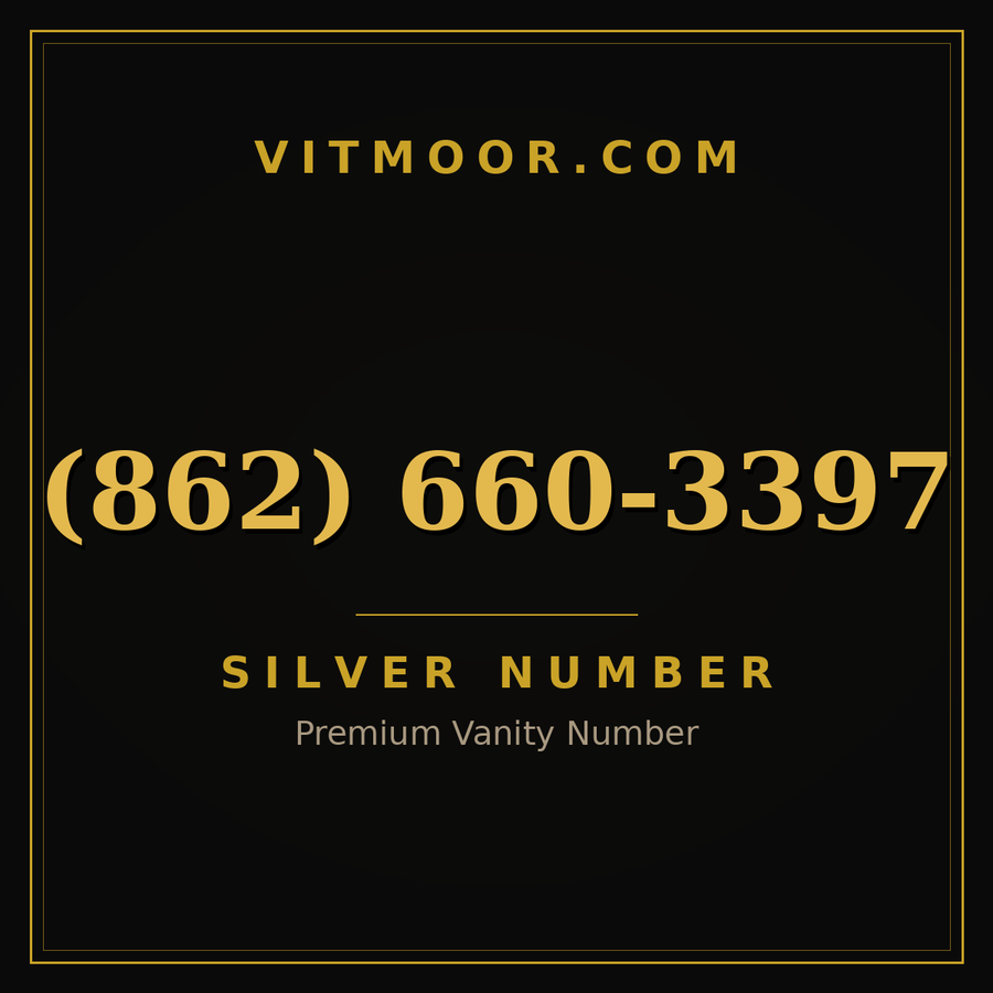 VITMOOR Silver premium number (862) 660-3397