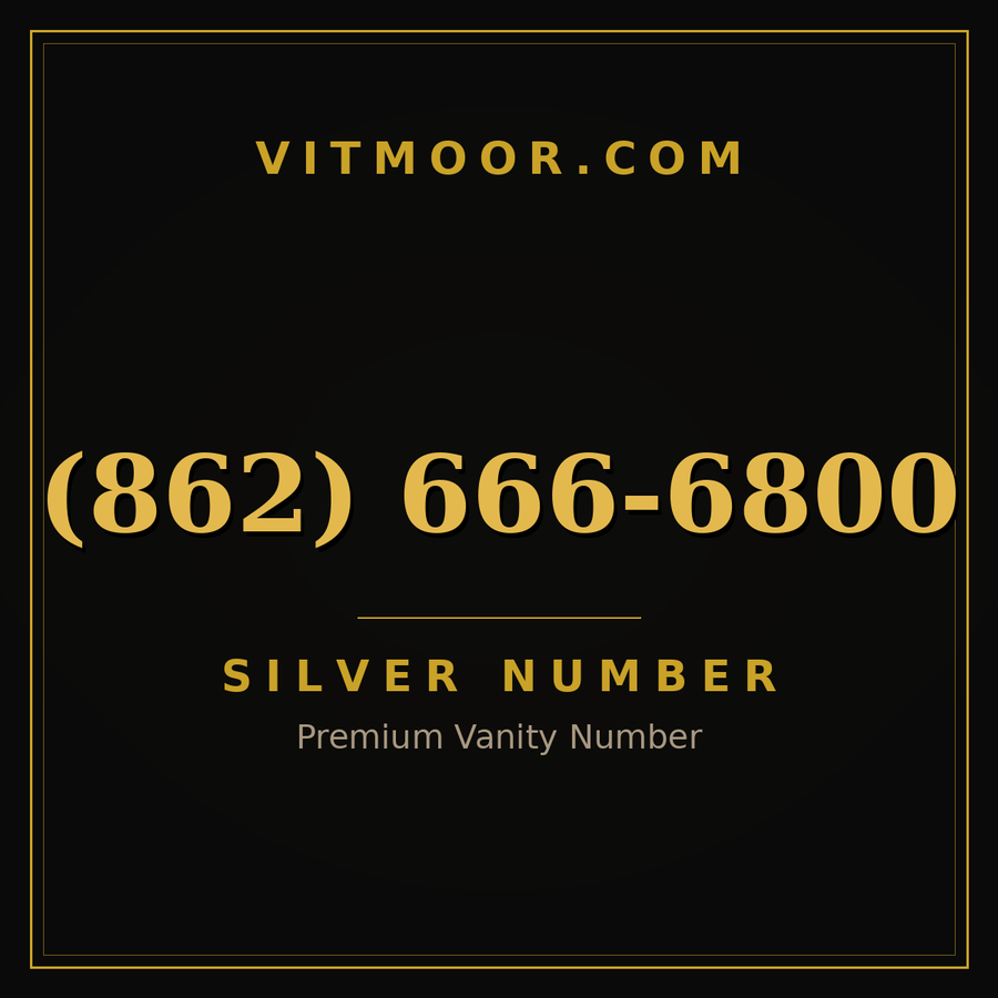 VITMOOR Silver premium number (862) 666-6800