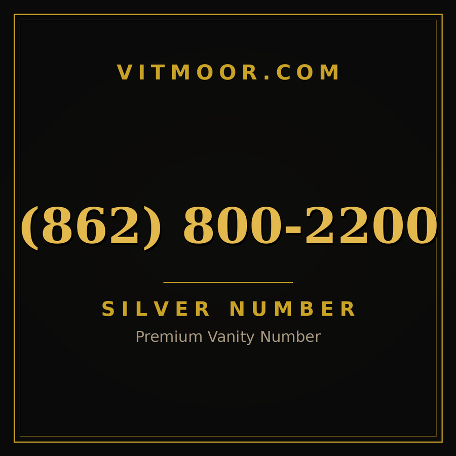 VITMOOR Silver premium number (862) 800-2200