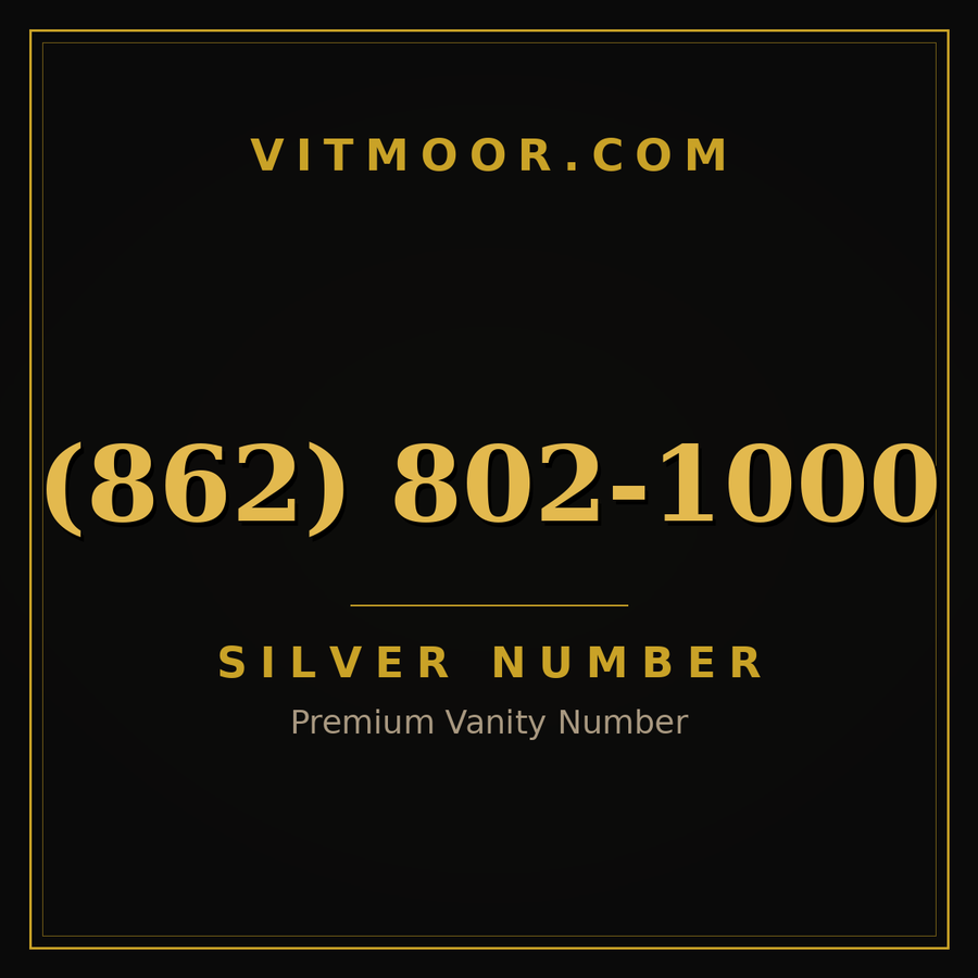 VITMOOR Silver premium number (862) 802-1000