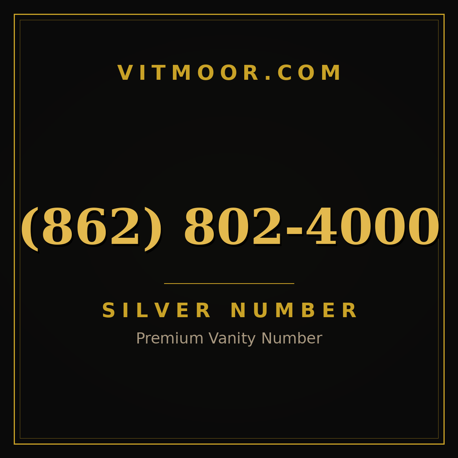 VITMOOR Silver premium number (862) 802-4000