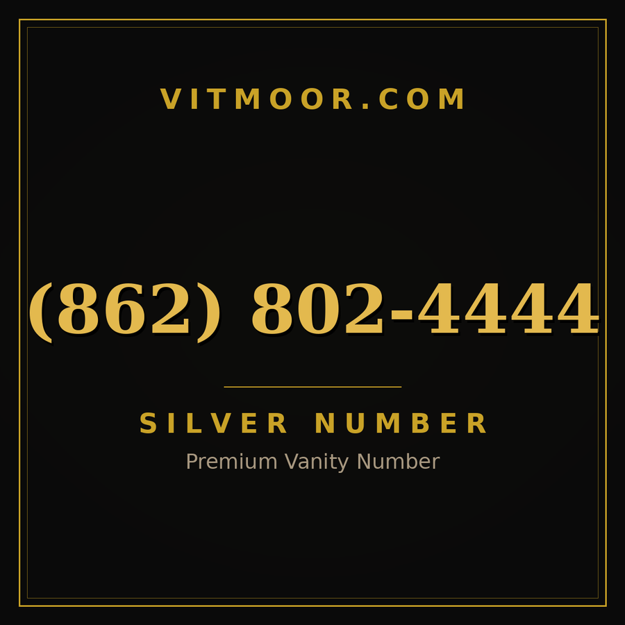 VITMOOR Silver premium number (862) 802-4444