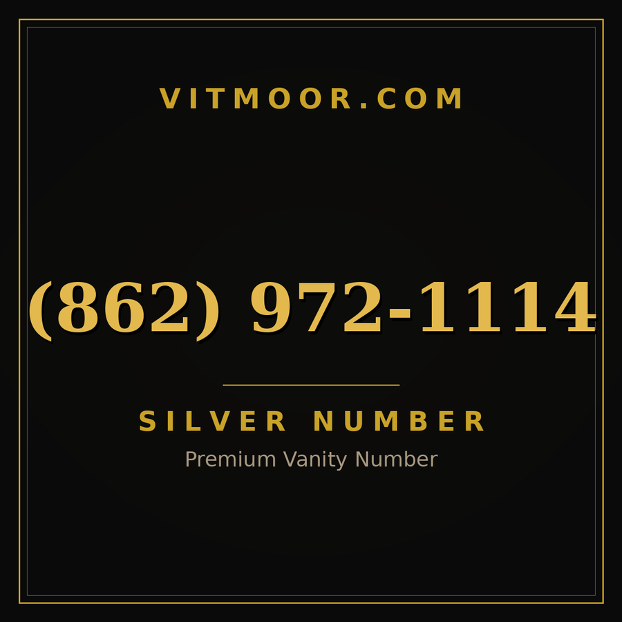 VITMOOR Silver premium number (862) 972-1114