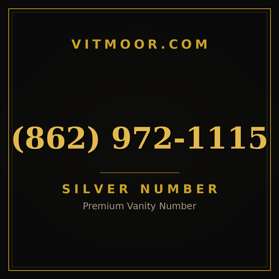 VITMOOR Silver premium number (862) 972-1115
