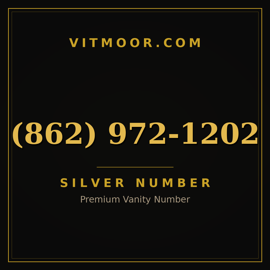 VITMOOR Silver premium number (862) 972-1202