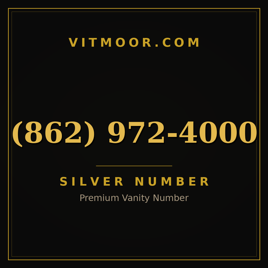 VITMOOR Silver premium number (862) 972-4000