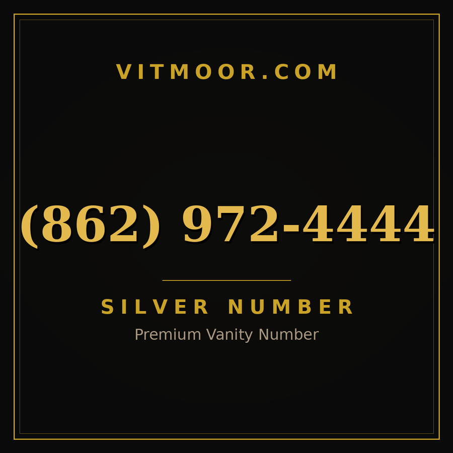 VITMOOR Silver premium number (862) 972-4444
