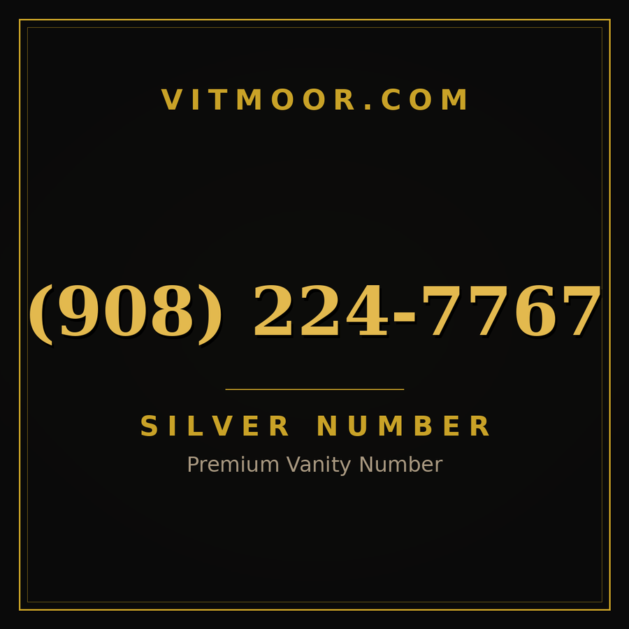 VITMOOR Silver premium number (908) 224-7767