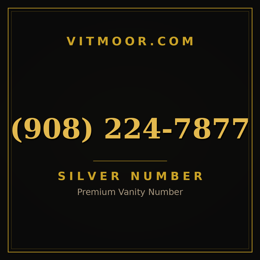 VITMOOR Silver premium number (908) 224-7877