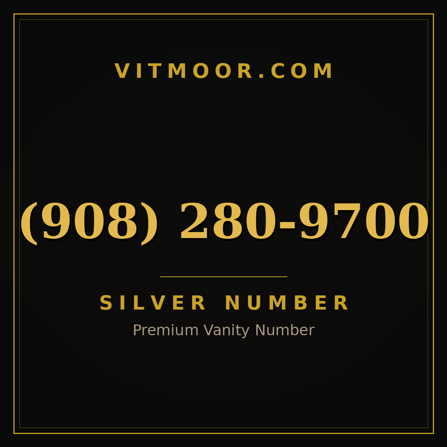 VITMOOR Silver premium number (908) 280-9700