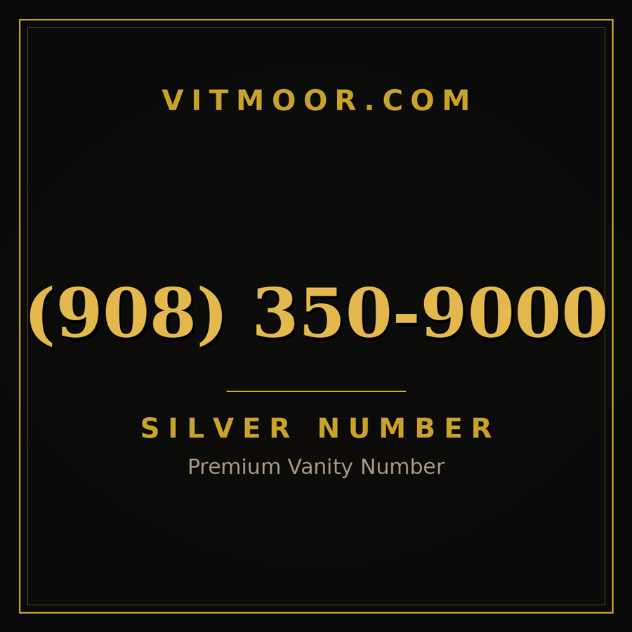 VITMOOR Silver premium number (908) 350-9000