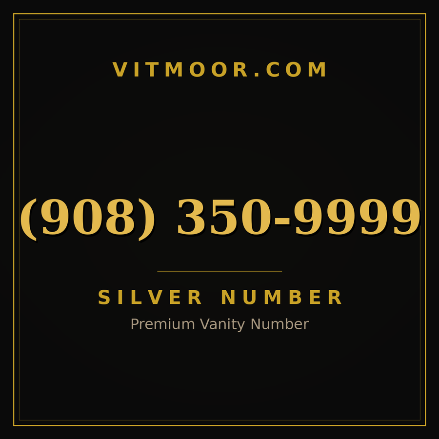 VITMOOR Silver premium number (908) 350-9999
