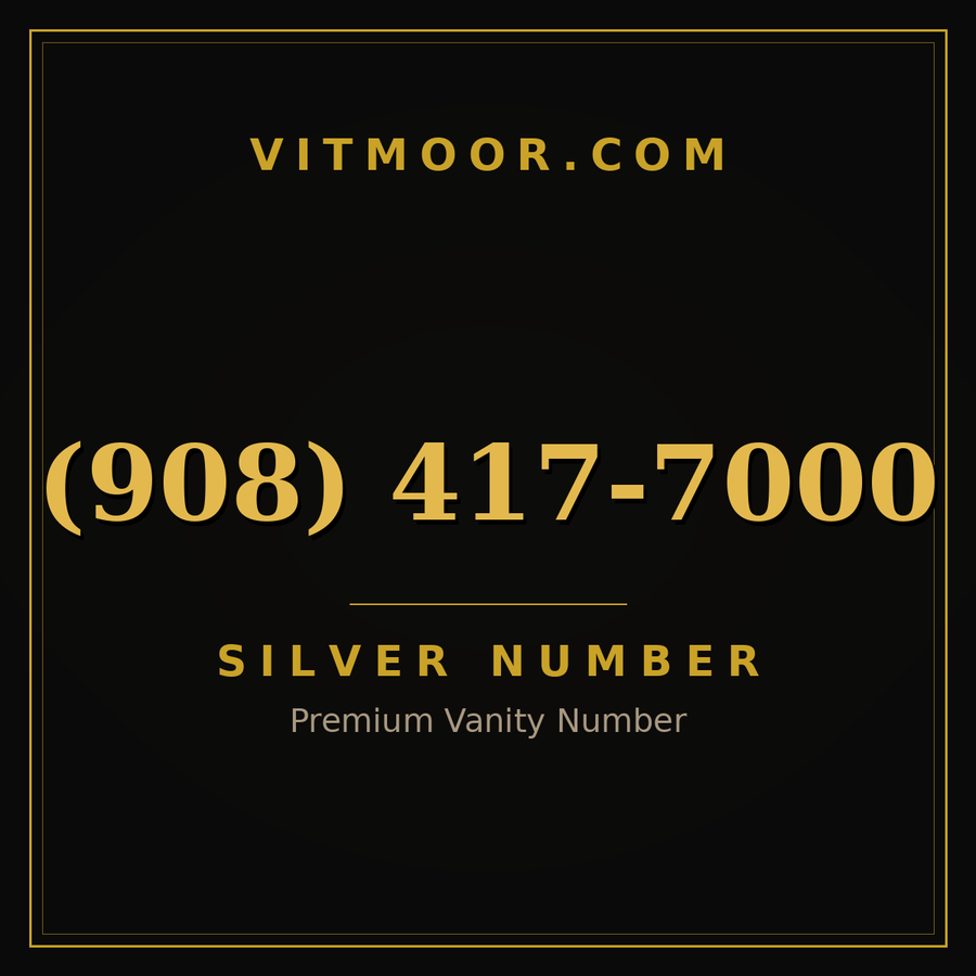VITMOOR Silver premium number (908) 417-7000