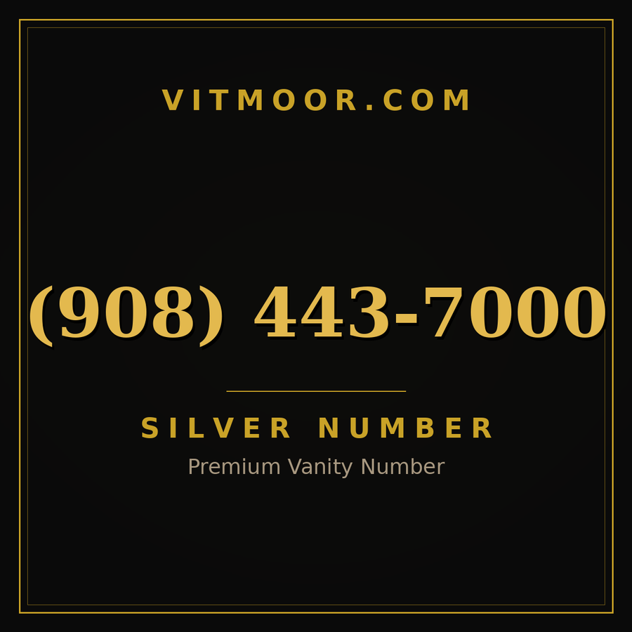 VITMOOR Silver premium number (908) 443-7000
