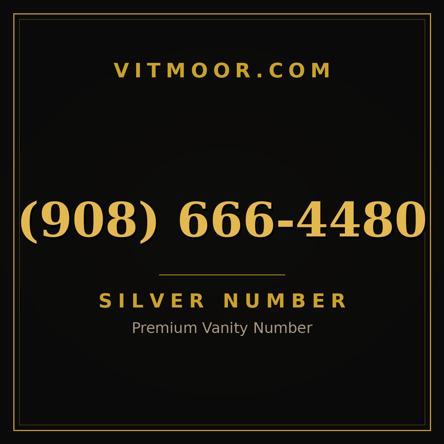 VITMOOR Silver premium number (908) 666-4480