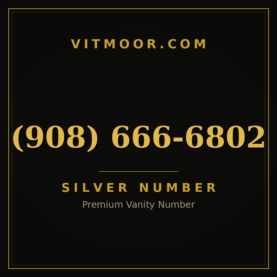 VITMOOR Silver premium number (908) 666-6802