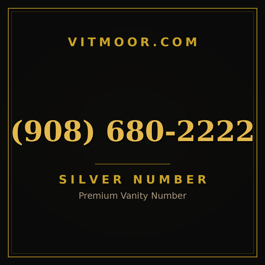 VITMOOR Silver premium number (908) 680-2222