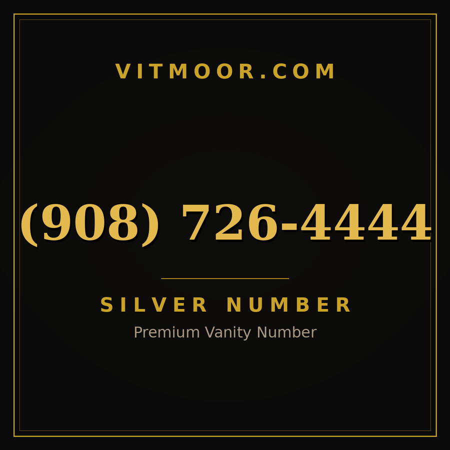 VITMOOR Silver premium number (908) 726-4444