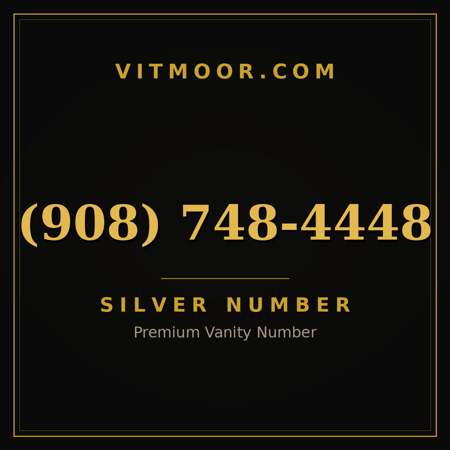 VITMOOR Silver premium number (908) 748-4448