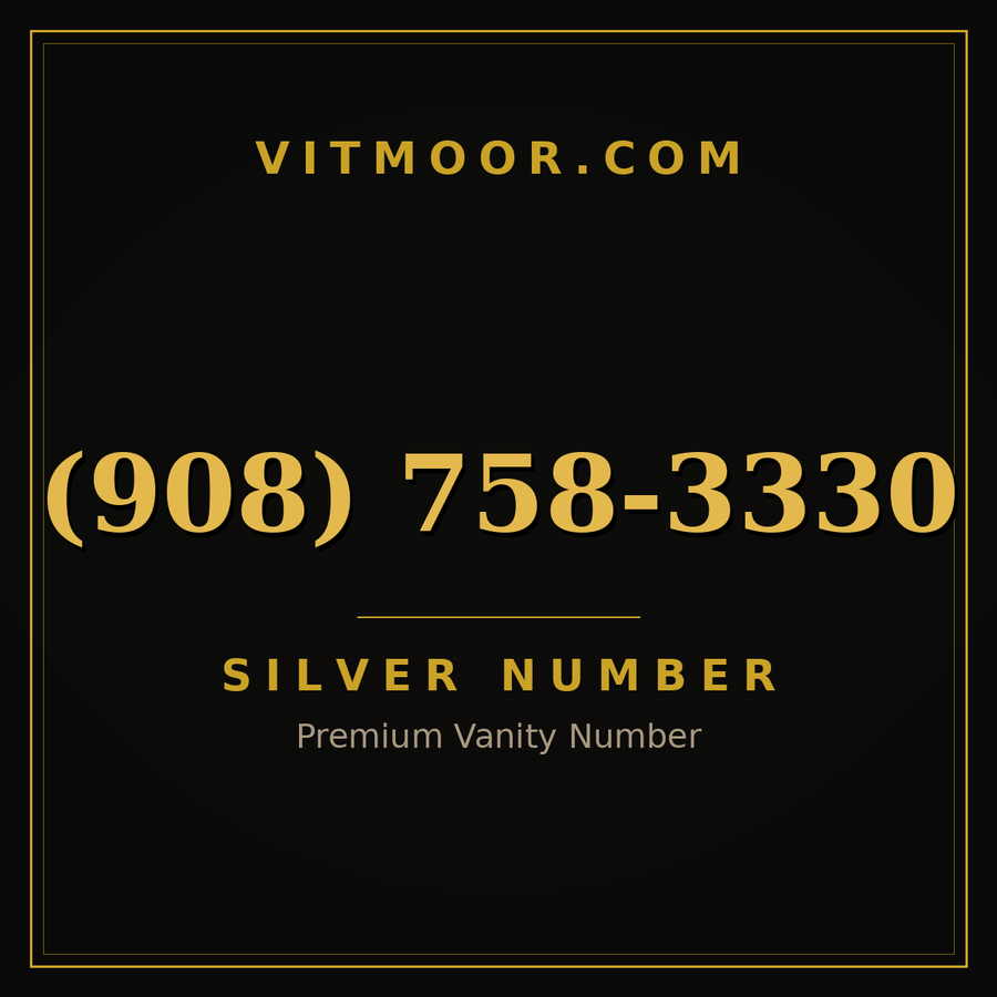 VITMOOR Silver premium number (908) 758-3330