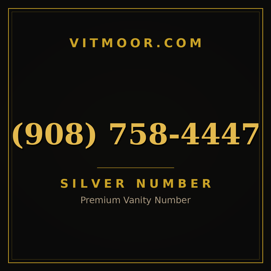 VITMOOR Silver premium number (908) 758-4447