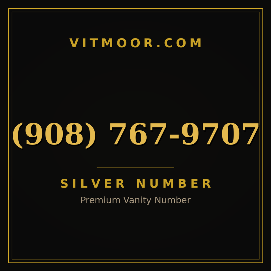 VITMOOR Silver premium number (908) 767-9707