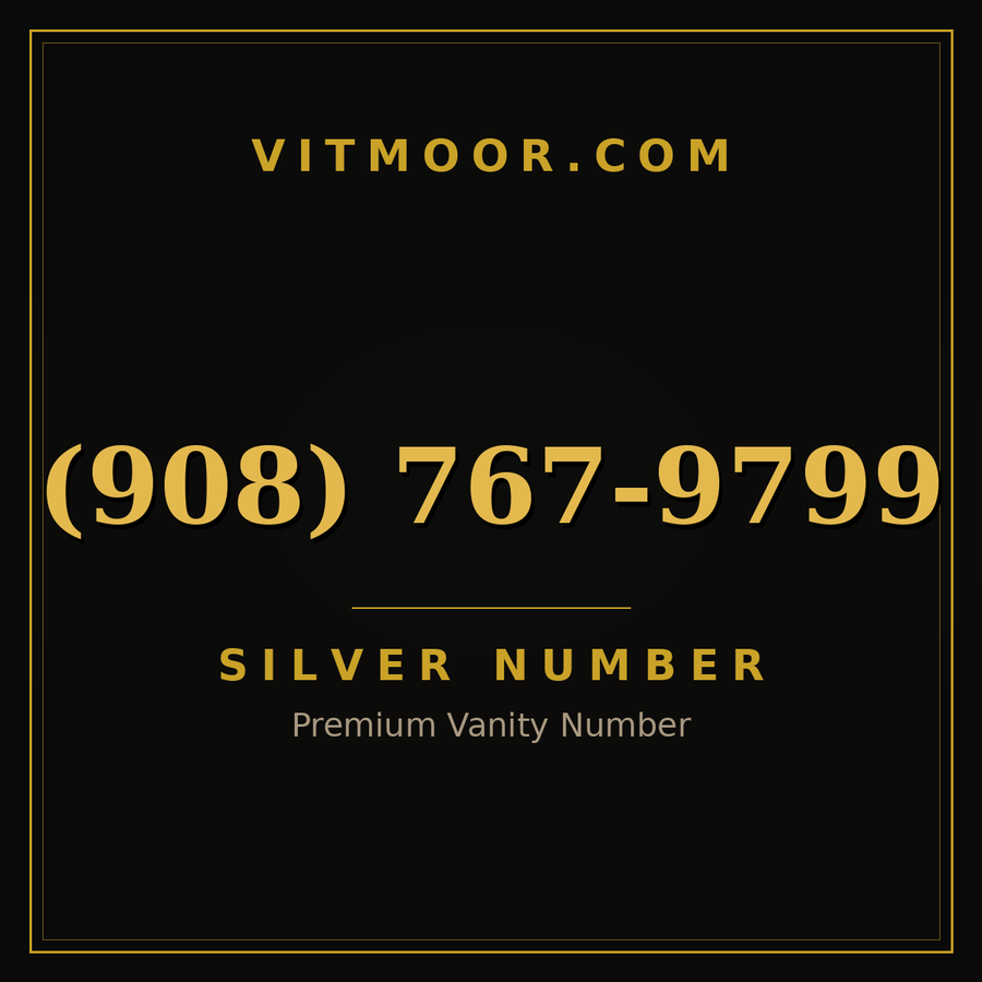VITMOOR Silver premium number (908) 767-9799