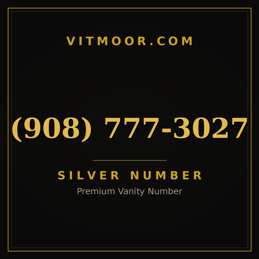 VITMOOR Silver premium number (908) 777-3027