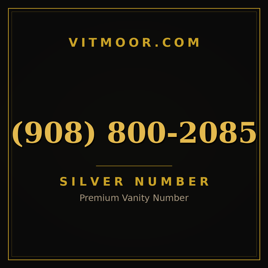 VITMOOR Silver premium number (908) 800-2085