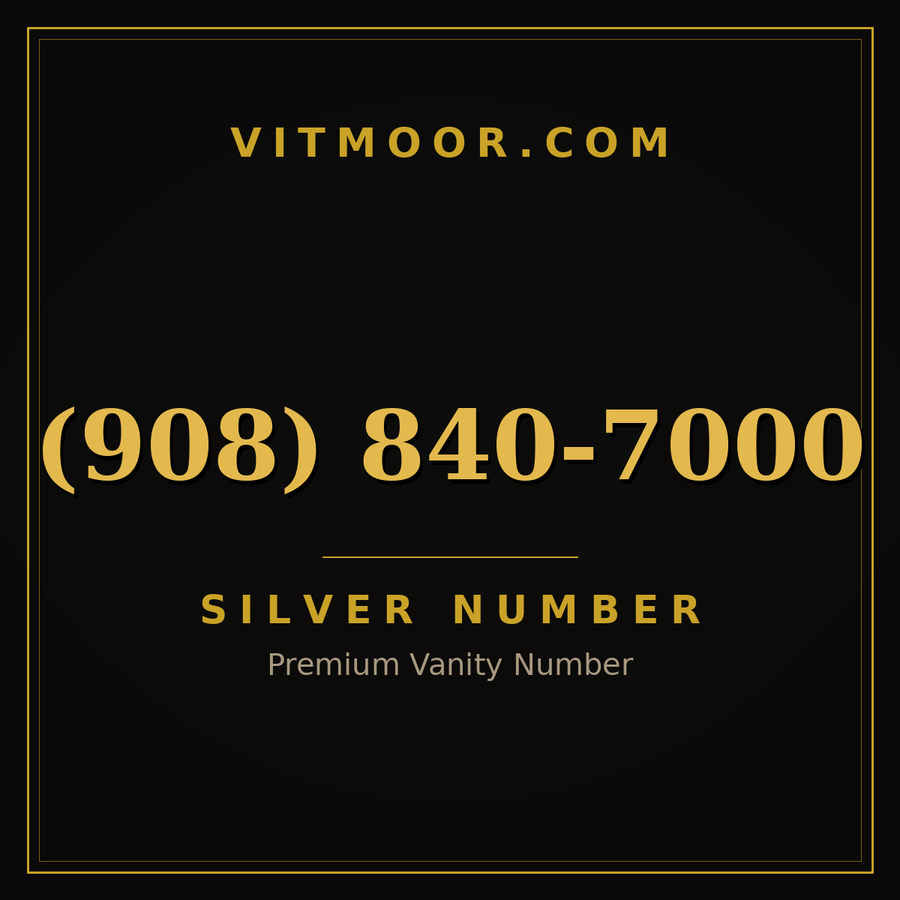 VITMOOR Silver premium number (908) 840-7000