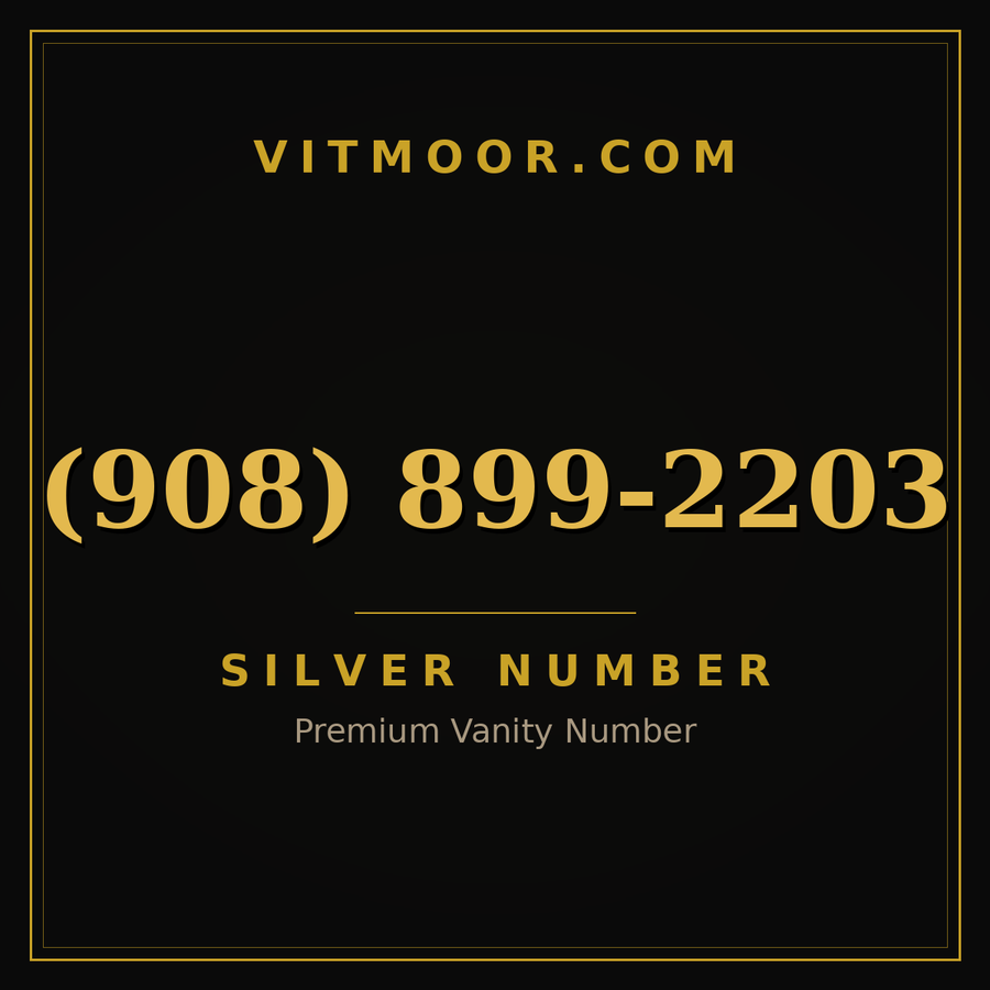 VITMOOR Silver premium number (908) 899-2203