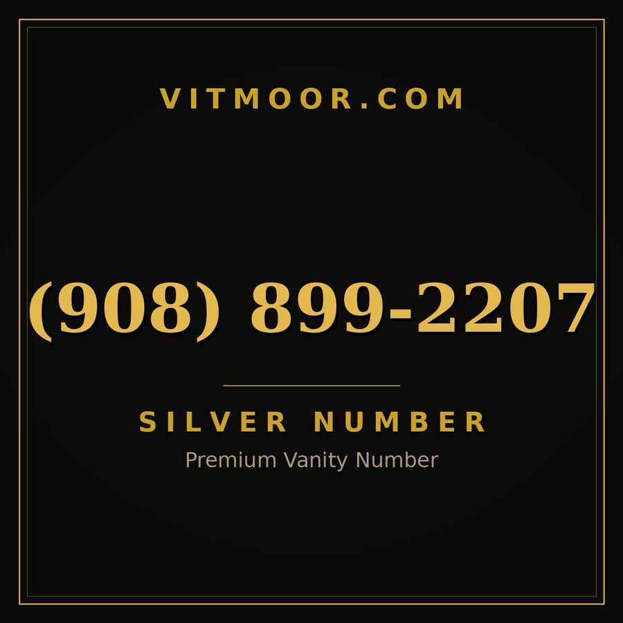 VITMOOR Silver premium number (908) 899-2207