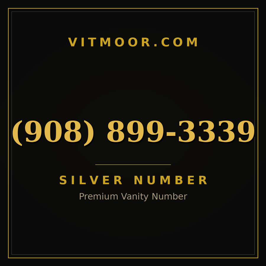 VITMOOR Silver premium number (908) 899-3339