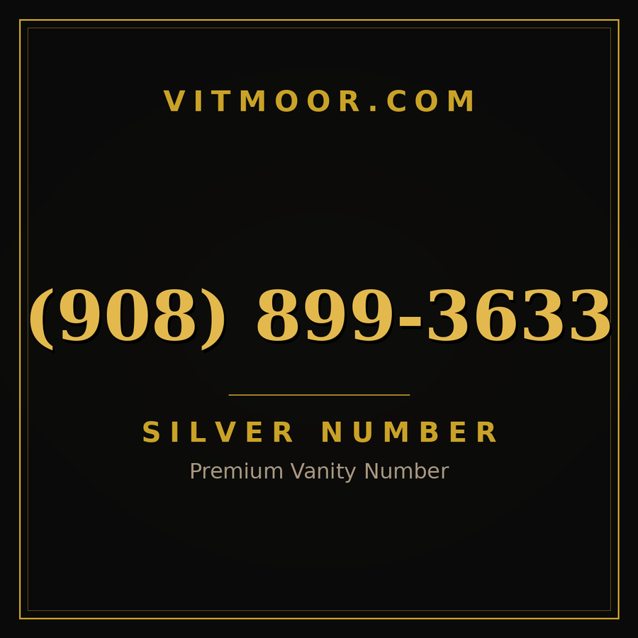 VITMOOR Silver premium number (908) 899-3633