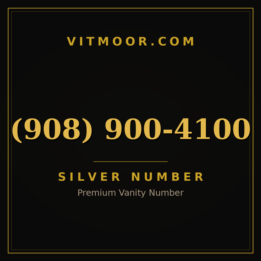 VITMOOR Silver premium number (908) 900-4100