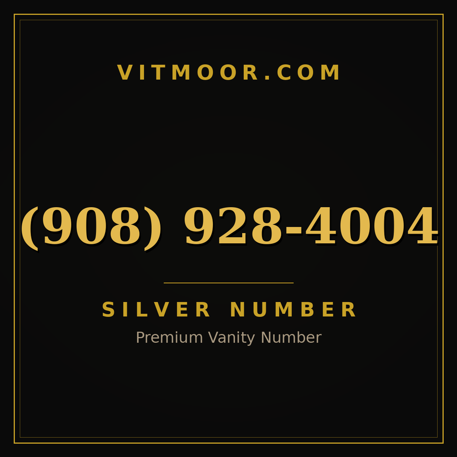 VITMOOR Silver premium number (908) 928-4004