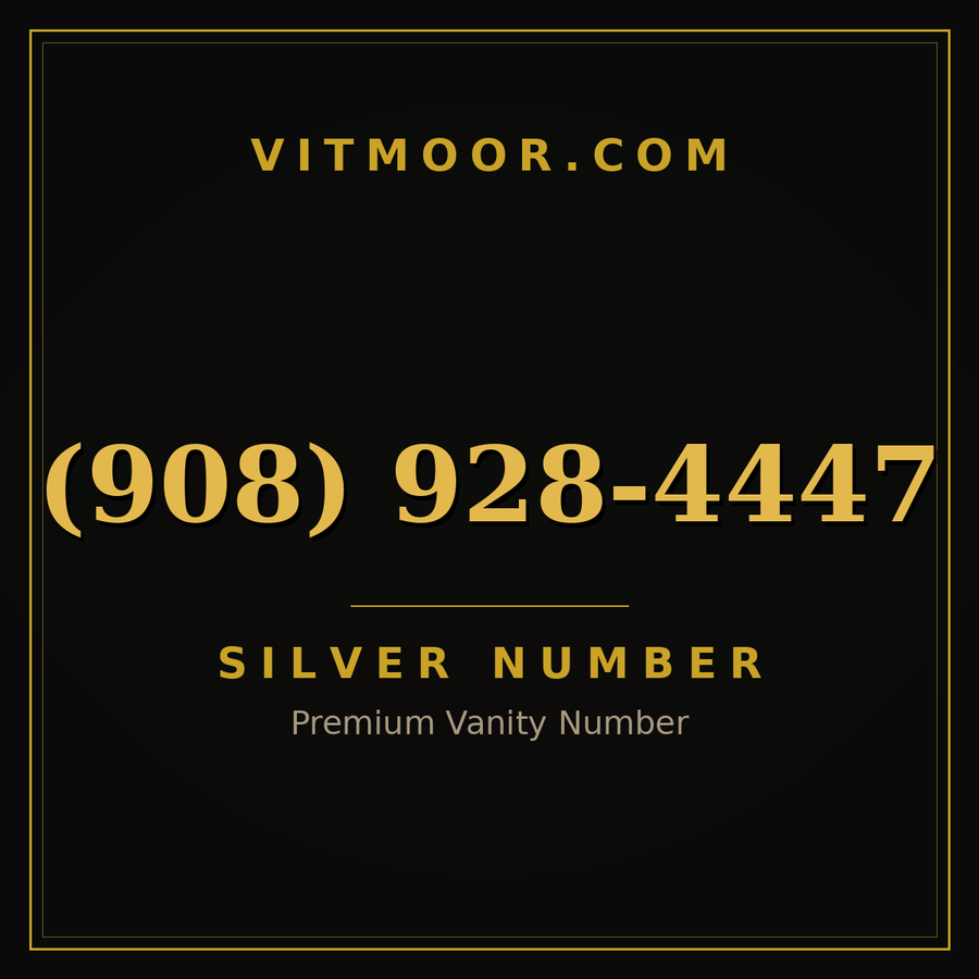 VITMOOR Silver premium number (908) 928-4447