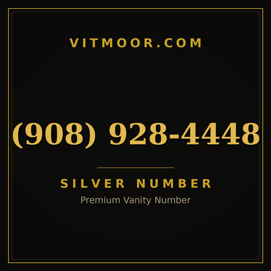 VITMOOR Silver premium number (908) 928-4448