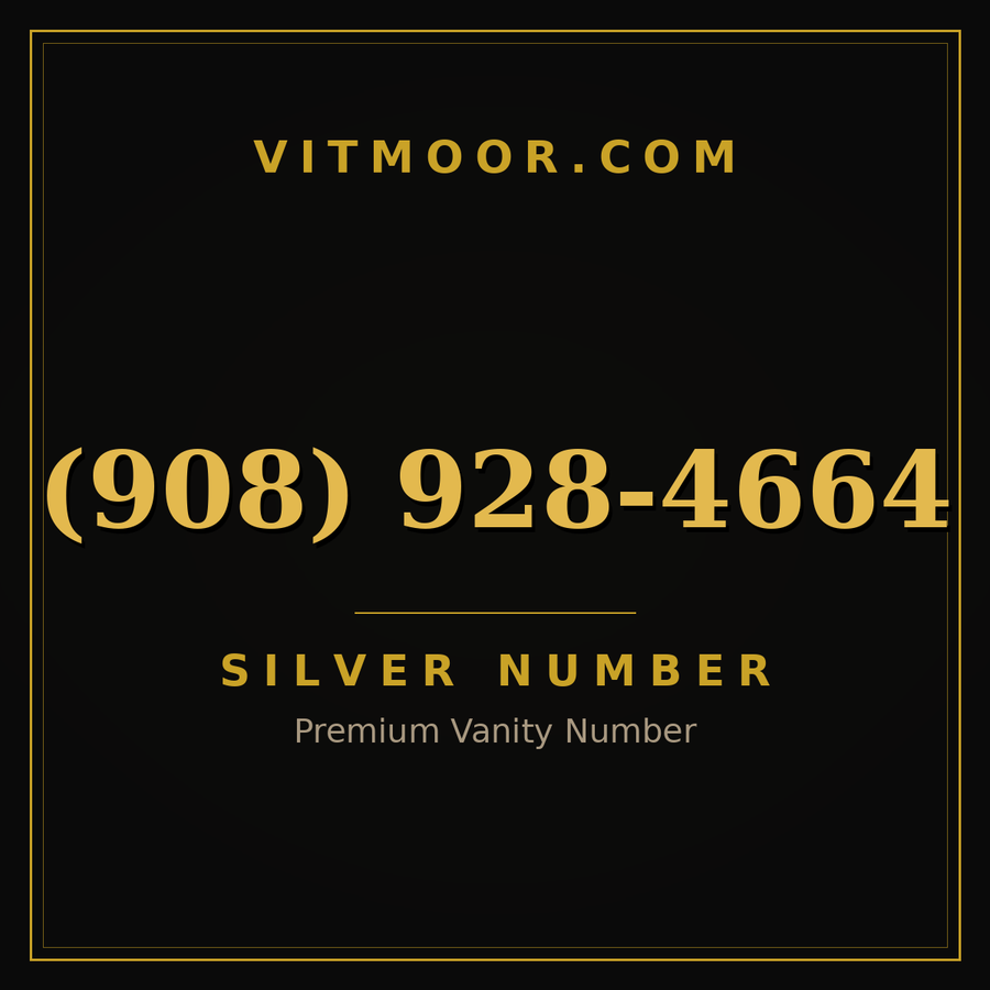 VITMOOR Silver premium number (908) 928-4664